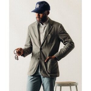 NWOT TAYLOR STITCH Mens 44 The Foundation Sport Coat Organic Smoked Olive Twill